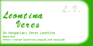 leontina veres business card
